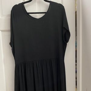 Old Navy Black, Short Sleeve, Skater Dress - XL